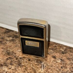 ZIPPO 1989 BLACK BRASS POCKET LIGHTER PERSONALIZED FRITZ UNSTRUCK UNFIRED